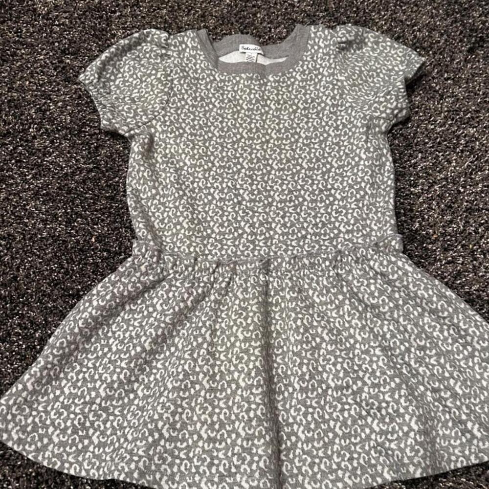 Girls splendid gray white dress